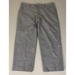 Palm Beach  Dress Pants‎ Men's 40W x 28  Gray Wool Blend Flat Front Trousers